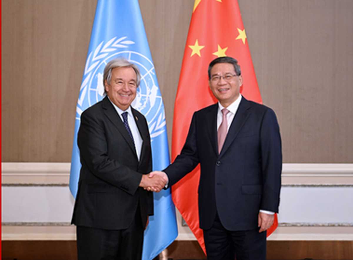 ली छांग ने संयुक्त राष्ट्र महासचिव से मुलाकात की